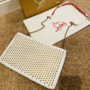 Christian Louboutin “Loubiposh” Studded Clutch Spike shoulder bag.